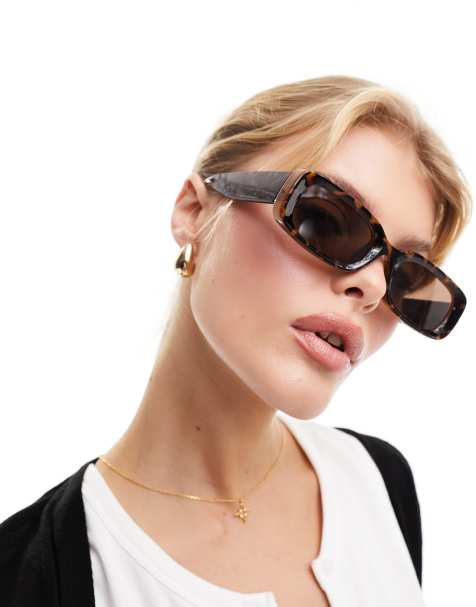 Weekday – Cruise – Eckige Sonnenbrille in Braun - view 1