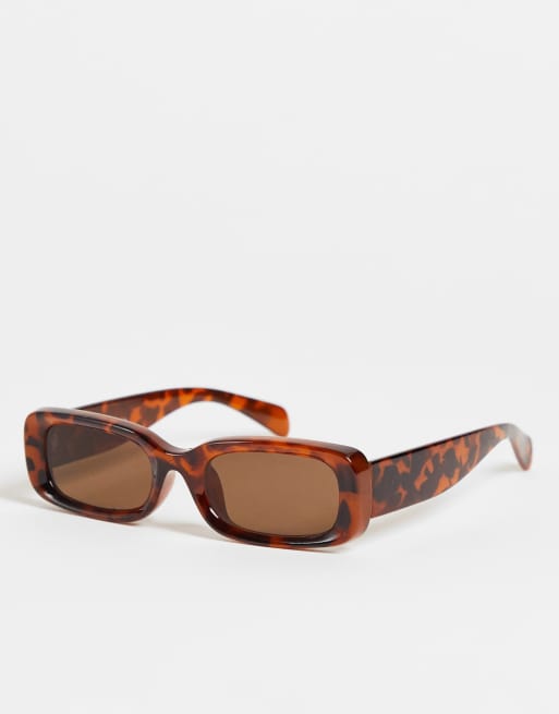 Weekday - Cruise - Rechthoekige zonnebril in tortoise