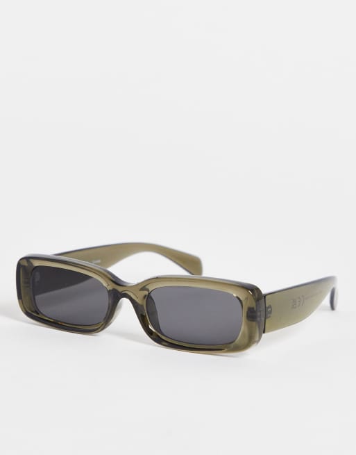 Weekday Cruise squared sunglasses in green | ASOS