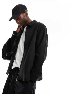 Weekday Curtis relaxed fit overshirt in black - ASOS Price Checker