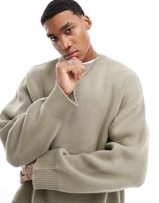 Weekday - Cypher - Maglione oversize color tortora