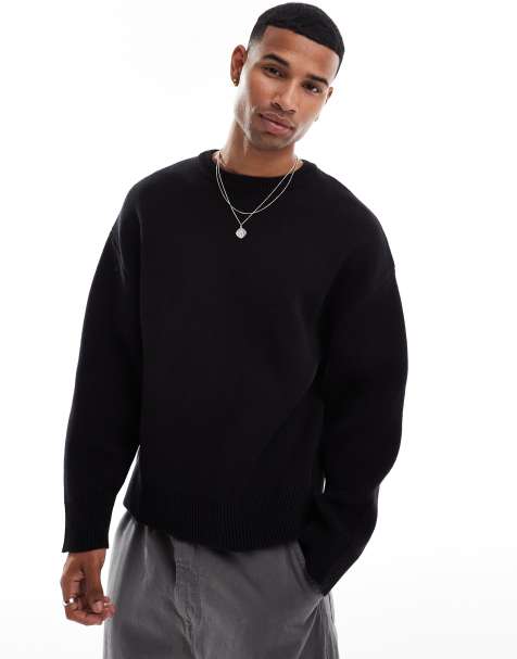 Weekday Cypher oversized sweater in black - view 1
