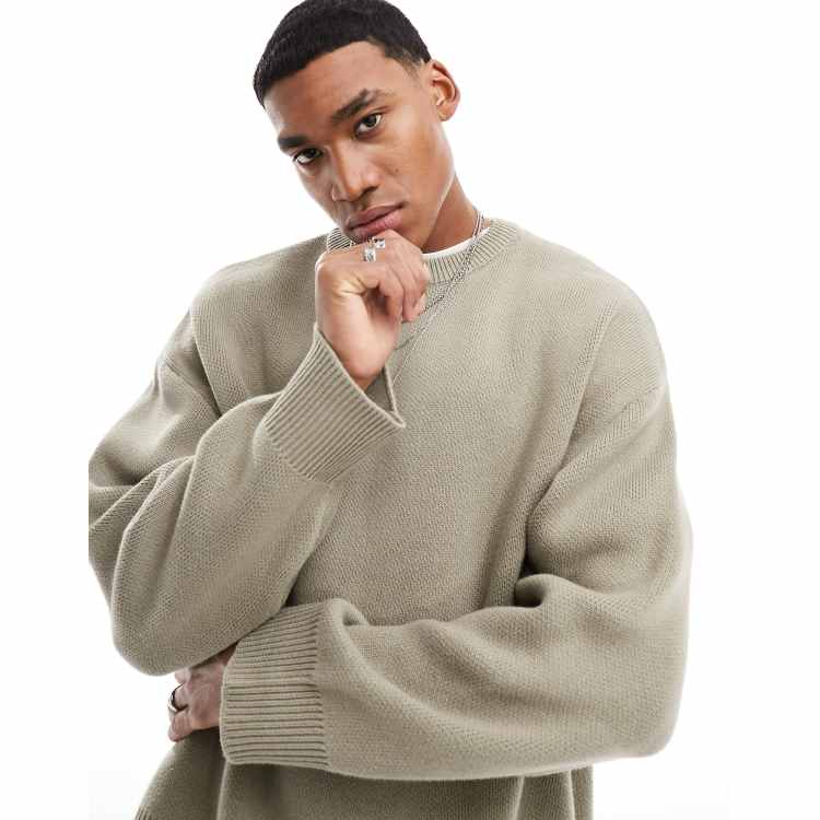 Weekday Cypher oversized sweater in mole