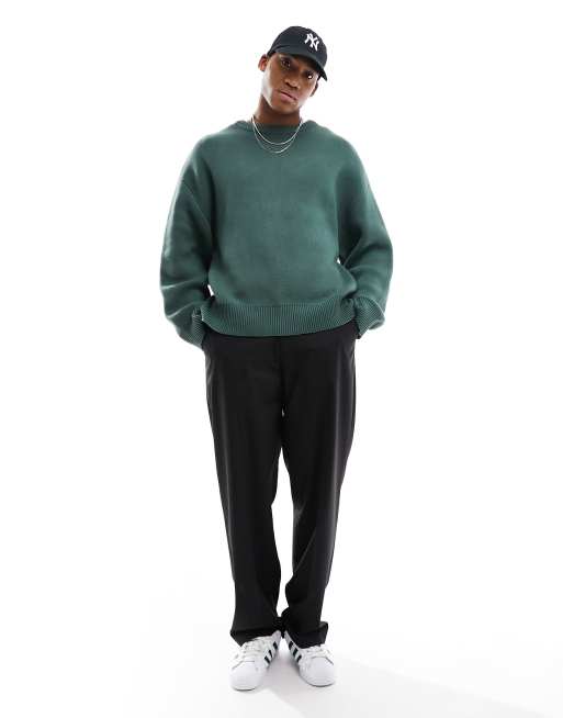 Weekday – Cypher – Sweter oversize w zielonym kolorze khaki