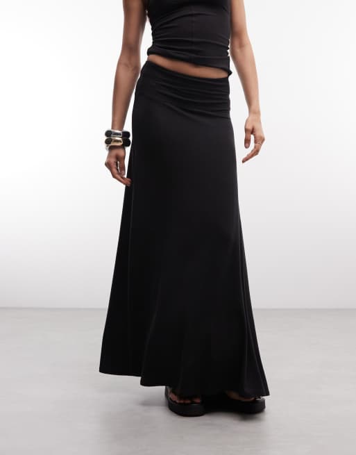 Weekday – Czarna drapowana spódnica maxi, 4 z 5