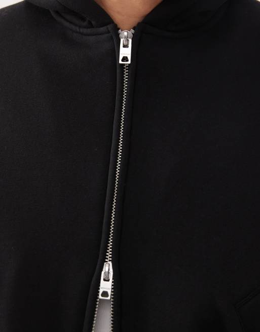 Weekday – Czarna podszyta polarowym kożuszkiem bluza z kapturem oversize, 5 z 5