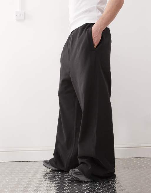 Weekday – Czarne joggersy super oversize z szerokimi nogawkami, 4 z 5