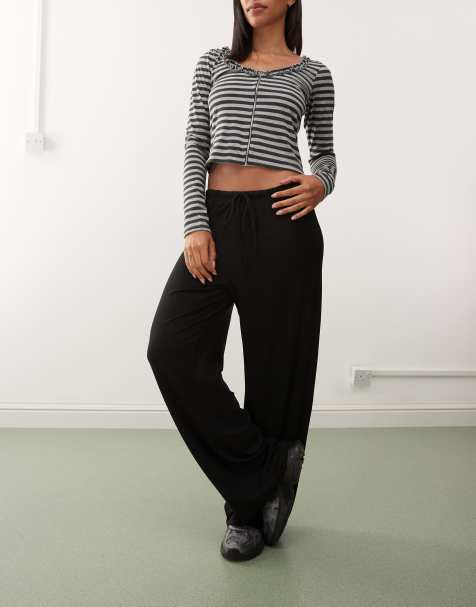 Weekday slouchy trousers in black