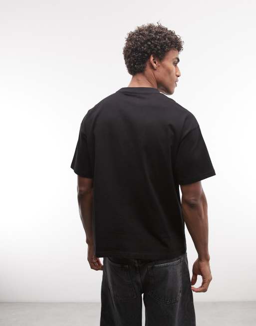 Weekday – Czarny luźny T-shirt oversize o pudełkowym kroju, 5 z 5