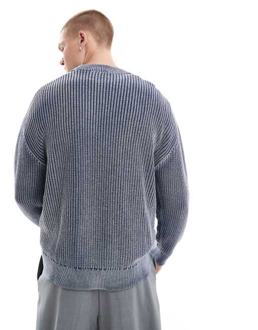 Weekday Daniel oversized jumper in washed blue, 4 of 4