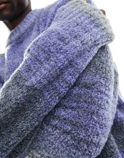 Weekday Daniel wool blend jumper in blue space dye