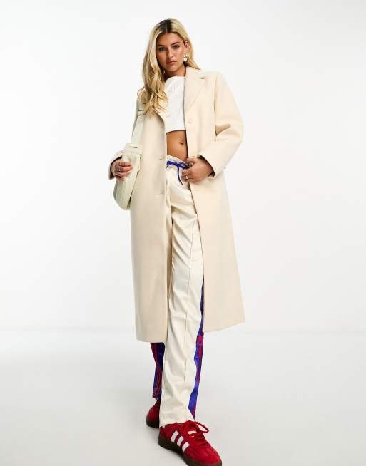 Weekday Daphne oversized formal coat in cream