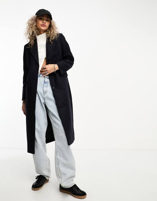 Weekday Daphne oversized formal coat in navy