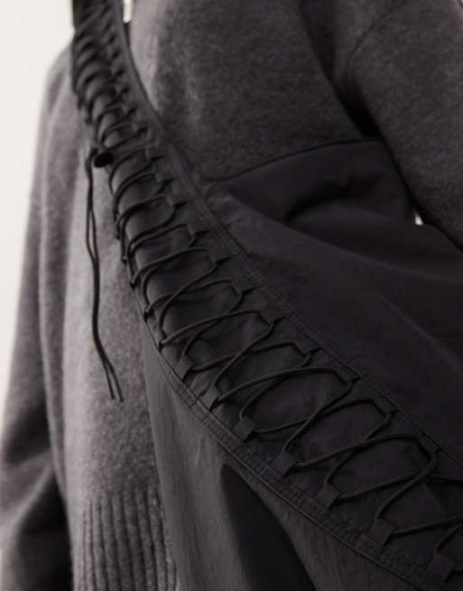 Weekday - Dawa - Sac porté épaule à cordon de serrage - Noir