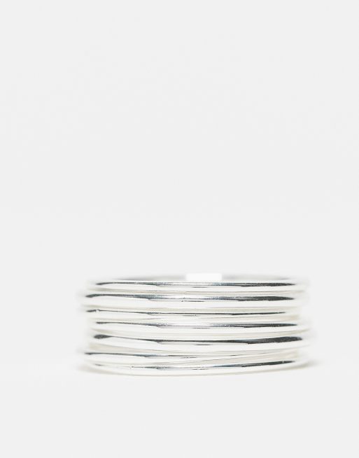 Weekday delicate ring 7-pack in silver, 2 of 4