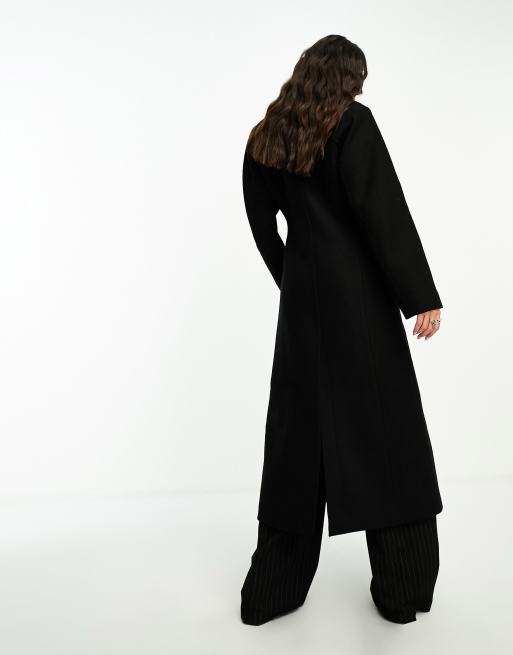 Black store structured coat