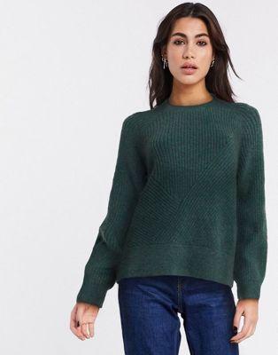 Weekday Delina sweater in forest green | ASOS