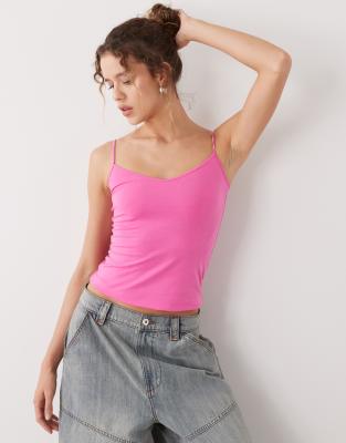 Weekday Demi Tank Top In Pink