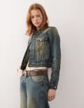 [Weekday] Weekday denim jacket in vintage blue wash XS Vintage Blue