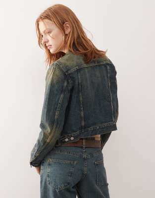 Weekday Regular Fit Denim Trucker Jacket In Blue