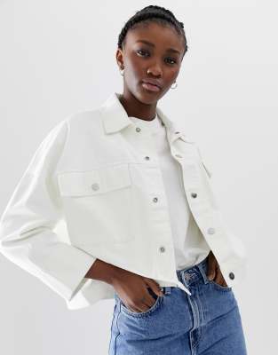 weekday white denim jacket