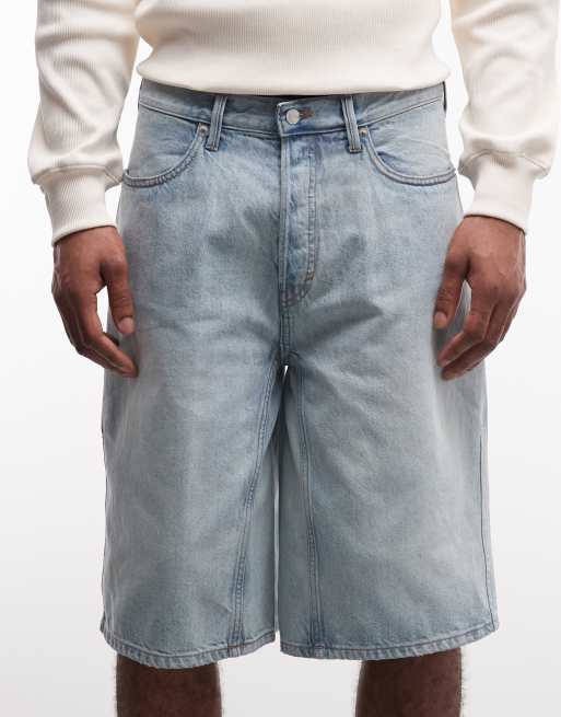 Weekday denim jorts in light blue, 5 of 5