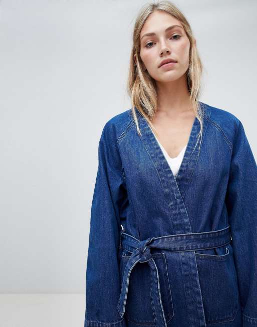 Denim kimono outlet jacket