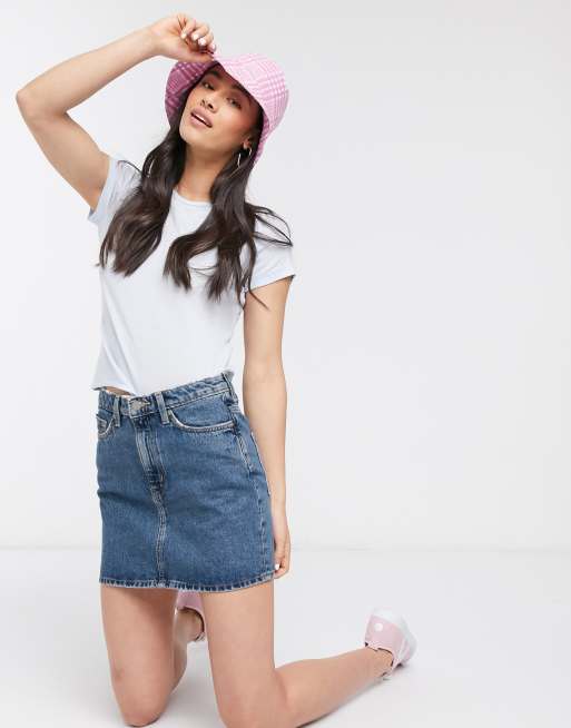 Denim mini skirt clearance asos