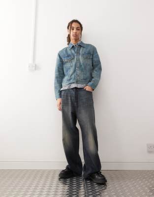 Weekday Denim Trucker Jacket In Blue
