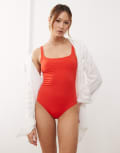 [Weekday] Weekday Desert swimsuit in red exclusive to ASOS L Red
