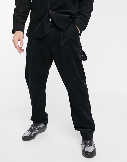 Weekday Dimitri cord trouser in black
