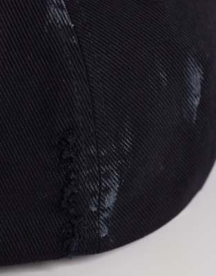 Weekday Distressed Cap In Black