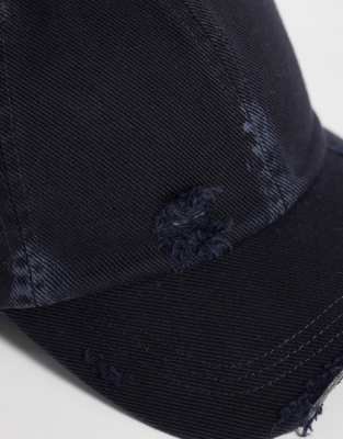 Weekday Distressed Cap In Blue