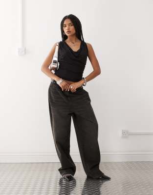 Weekday Drape Front Hooded Top