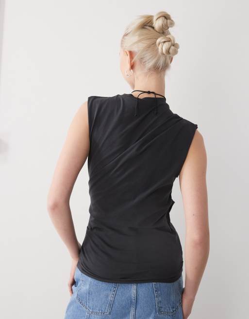 トップス S loop drape tops grey Buy Ecru Sleeveless Drape Top from Next USA