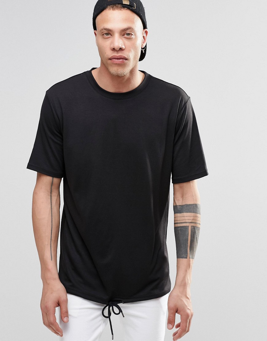 Weekday Drawstring T-Shirt Black