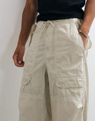 Weekday Drawstring Workwear Pants In White