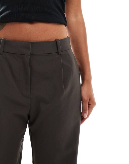 Weekday – Drew – Gråmelerade, slouchy byxor med veck framtill och medelhög midja, 5 av 5