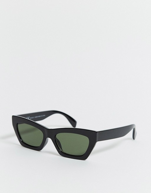 Weekday Drift cat eye sunglasses in black