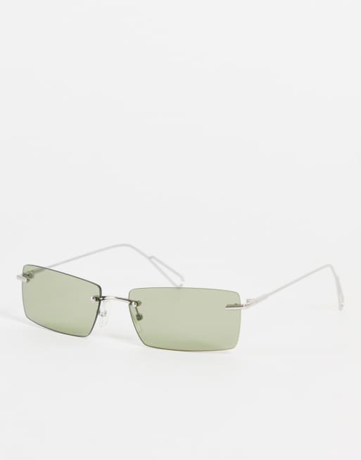 Weekday - Drive - Lunettes de soleil avec verres carrés - Vert