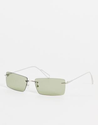 Weekday Drive sunglasses with square lens in green