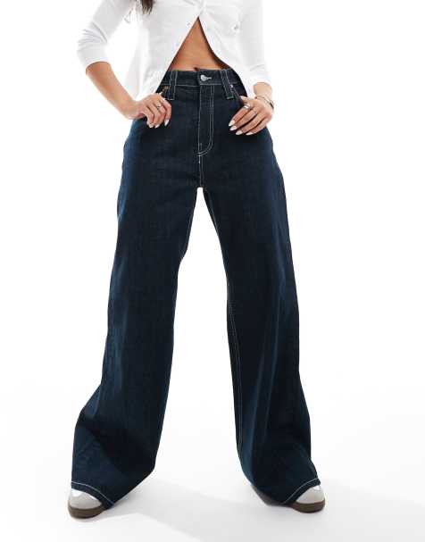 Weekday - Duchess - Extreem baggy jeans met lage taille in blauwe spoeling - view 1