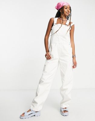 Weekday Dusty dungarees in vintage white