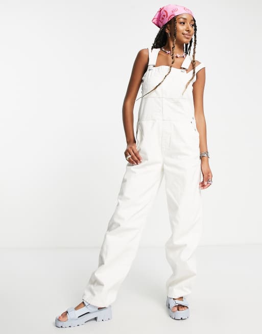 White Stuff - Super soft wide leg denim dungarees on Designer Wardrobe