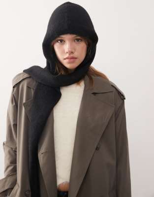 Weekday - Écharpe avec capuche - Noir | ASOS