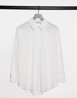 Weekday Edyn Cotton Seersucker Shirt In White - White | ModeSens