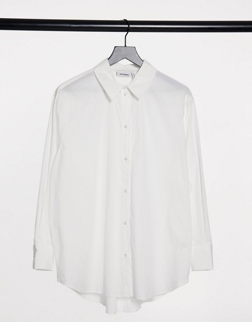 Weekday Edyn cotton shirt in white - WHITE