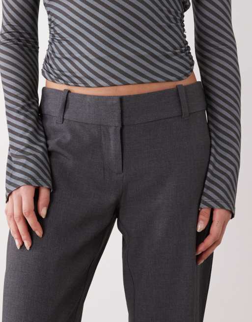Weekday - Elegante flare-broek in gemêleerd donkergrijs, 5 van 5