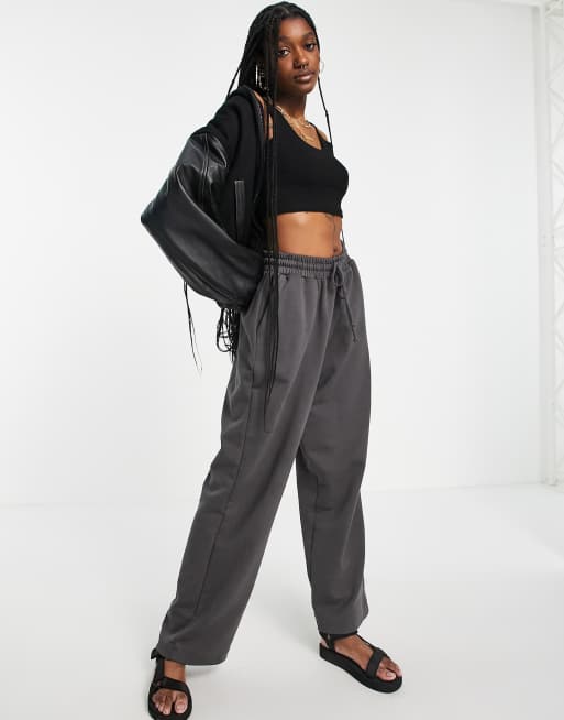 Weekday – Elina – Czarny krótki top bez rękawów z bawełny – BLACK, 4 z 4