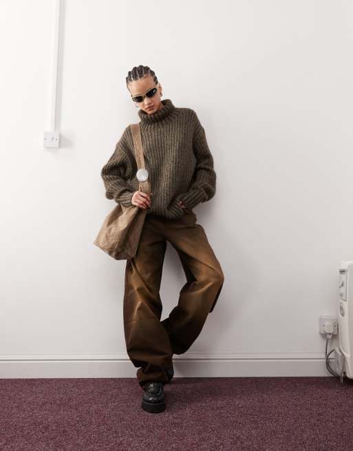 ABYTS MOLE CABLE TURTLE NECK KNIT ブラウン MOLE CABLE TURTLE NECK KNIT – ABYTS